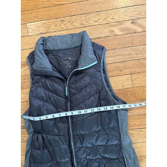 Tangerine Gray Quilted Puffer Vest L Warm Lightweight Zip Up - Picture 4 of 5